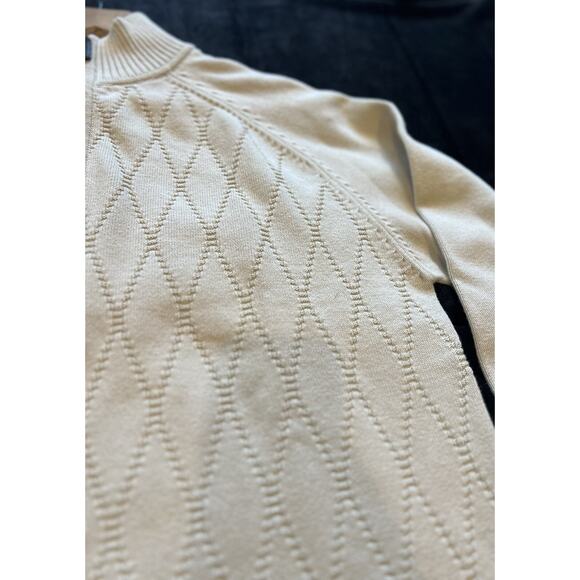 Claiborne Mens Fisherman Diamond Knit Cardigan Sweater Size L Preppy Coastal - Picture 7 of 16